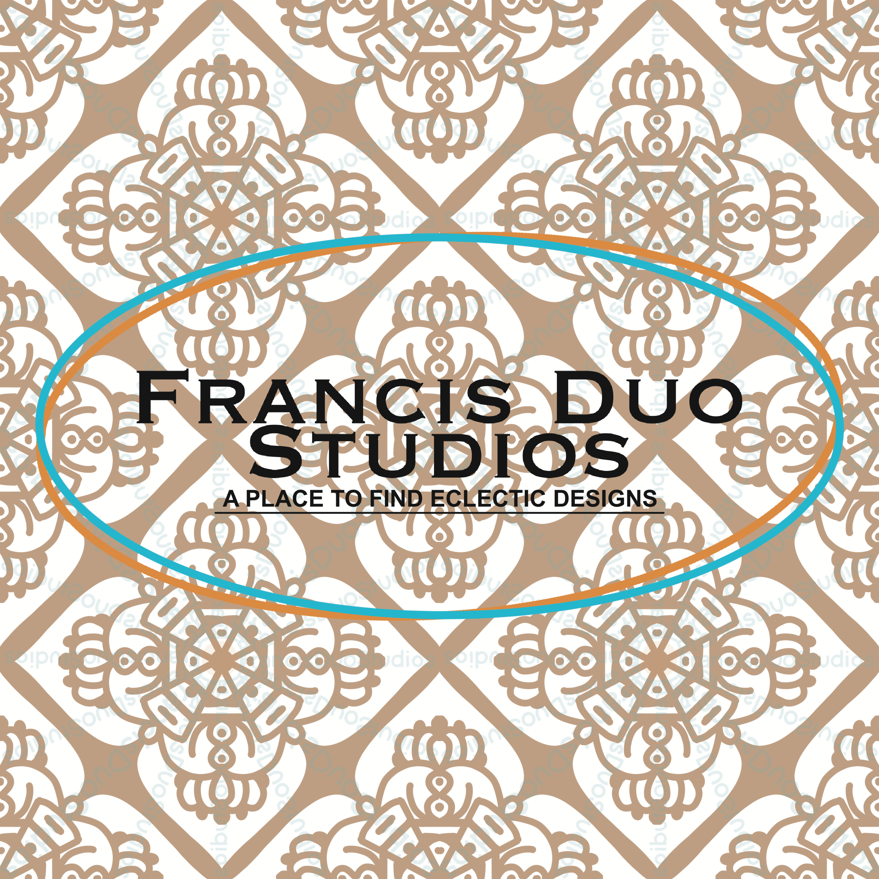 Tan over White Mandala|PNG|Instant Download|Repeat Pattern|Seamless Design|Digital Clipart|Hand Drawn