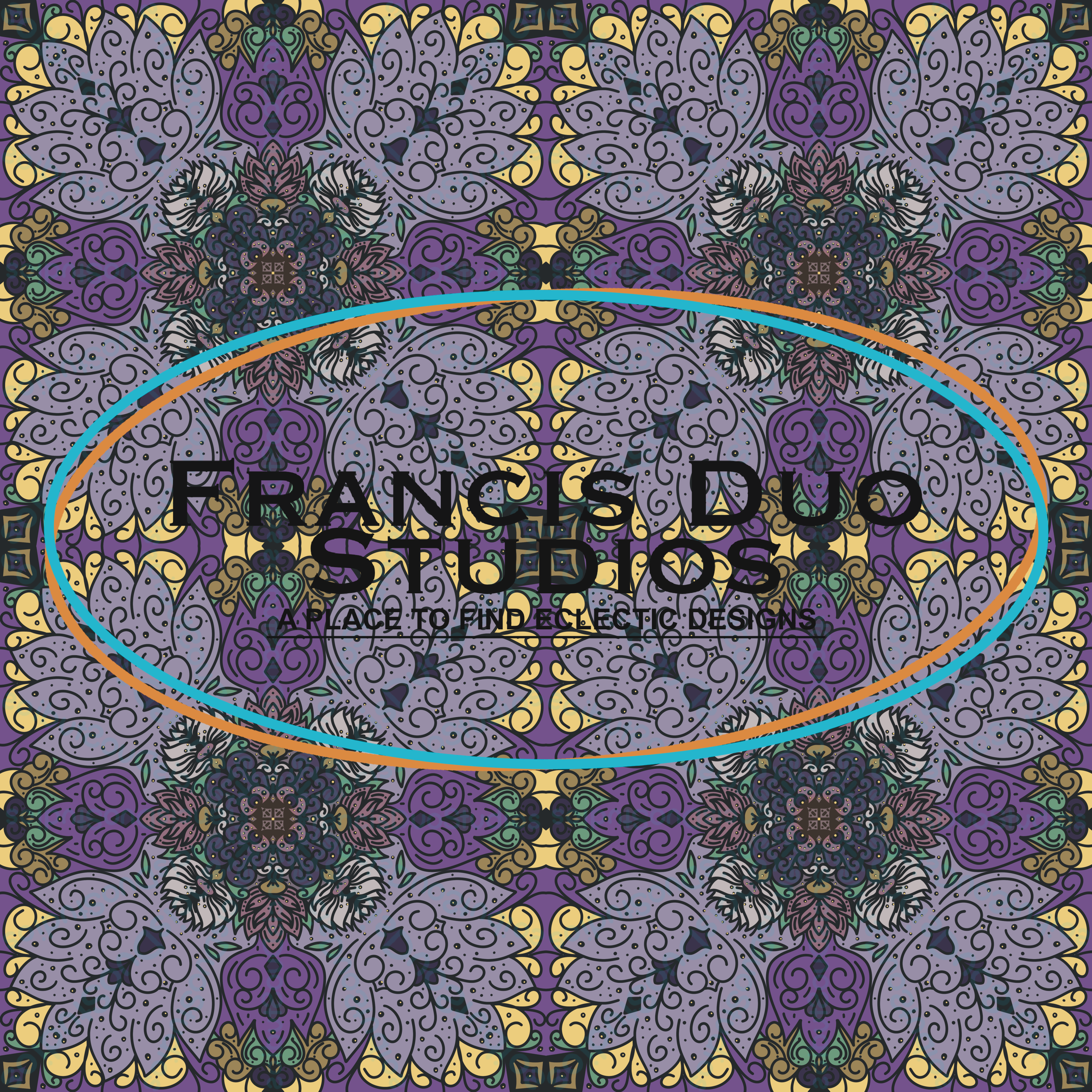 Purple Yellow Lotus Flowers|PNG|Instant Download|Repeat Pattern|Seamless Design|Digital Clipart|Hand Drawn