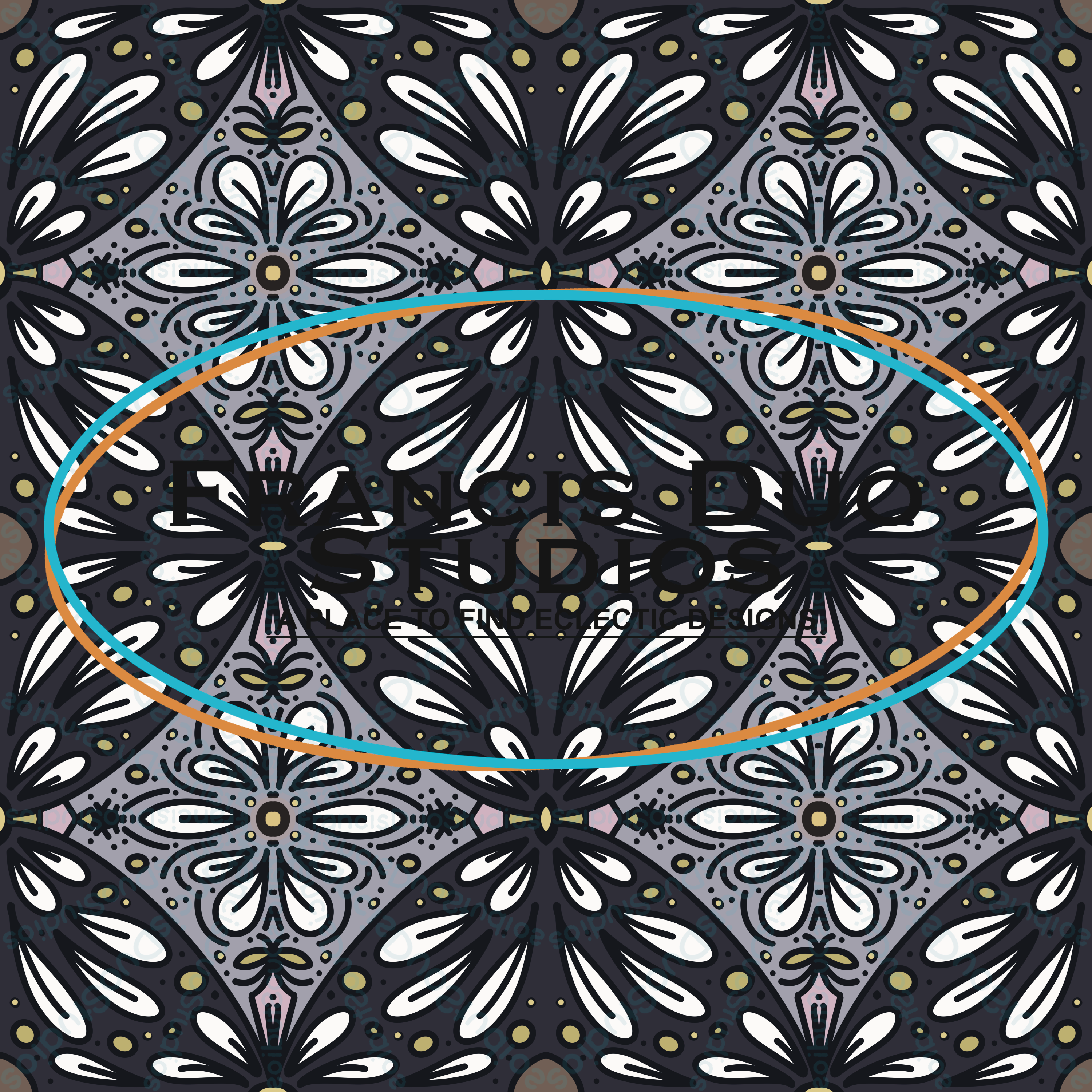 Black White Floral Diamonds|PNG|Instant Download|Repeat Pattern|Seamless Design|Digital Clipart|Hand Drawn