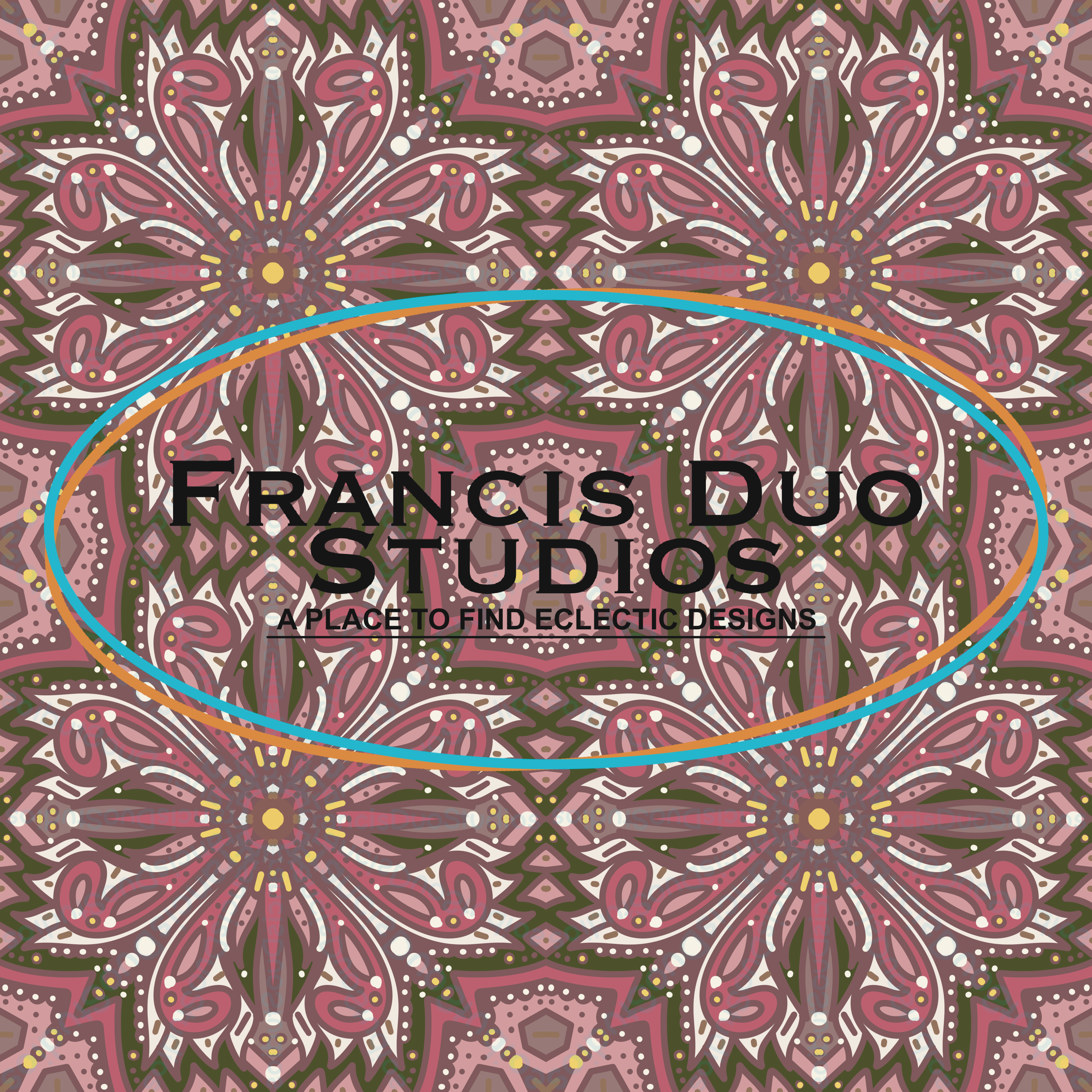 Pink Green Mandala Flower|PNG|Instant Download|Repeat Pattern|Seamless Design|Digital Clipart|Hand Drawn