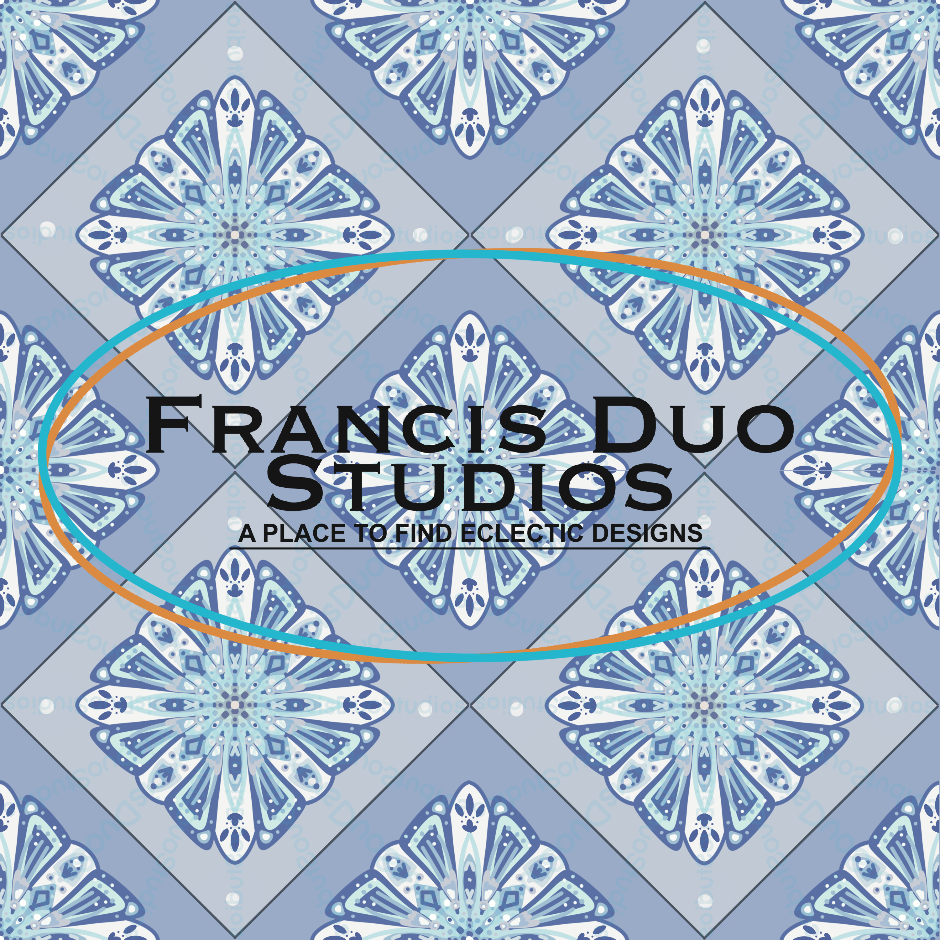 Blue Diamonds Winter Snowflakes|PNG|Instant Download|Repeat Pattern|Seamless Design|Digital Clipart|Hand Drawn