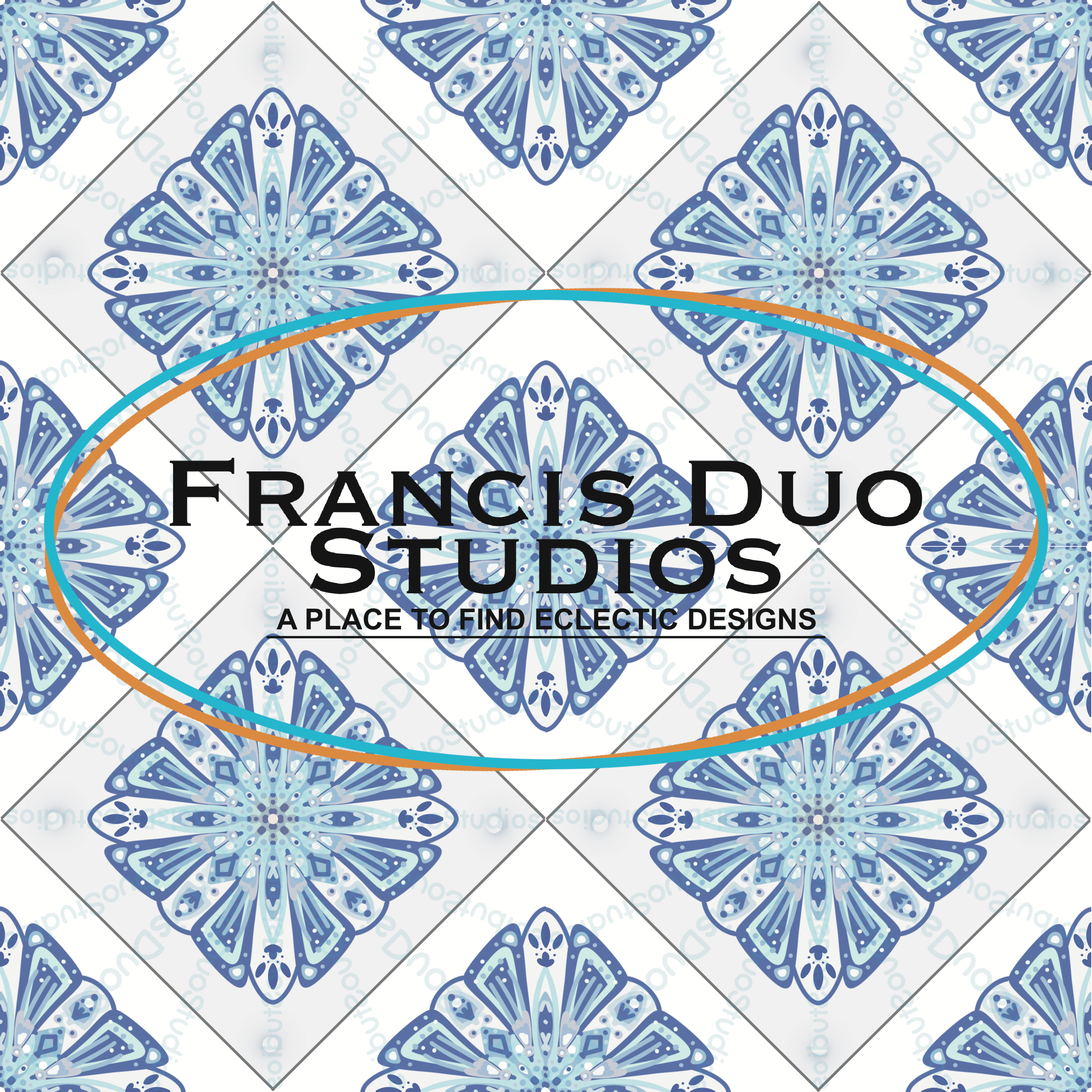 White Blue Diamonds Winter Snowflakes|PNG|Instant Download|Repeat Pattern|Seamless Design|Digital Clipart|Hand Drawn