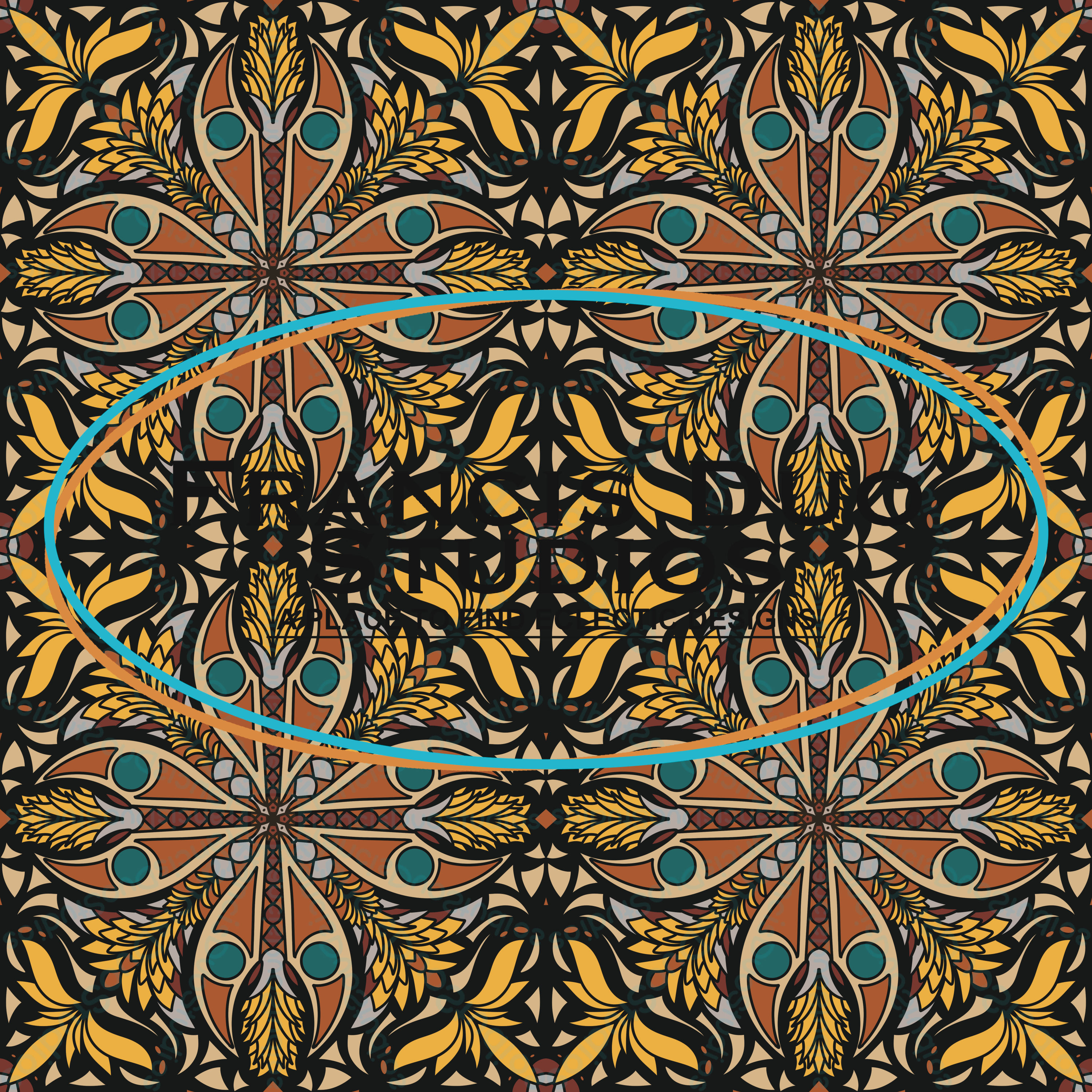 Braided Wheat Flower Mandala|PNG|Instant Download|Repeat Pattern|Seamless Design|Digital Clipart|Hand Drawn