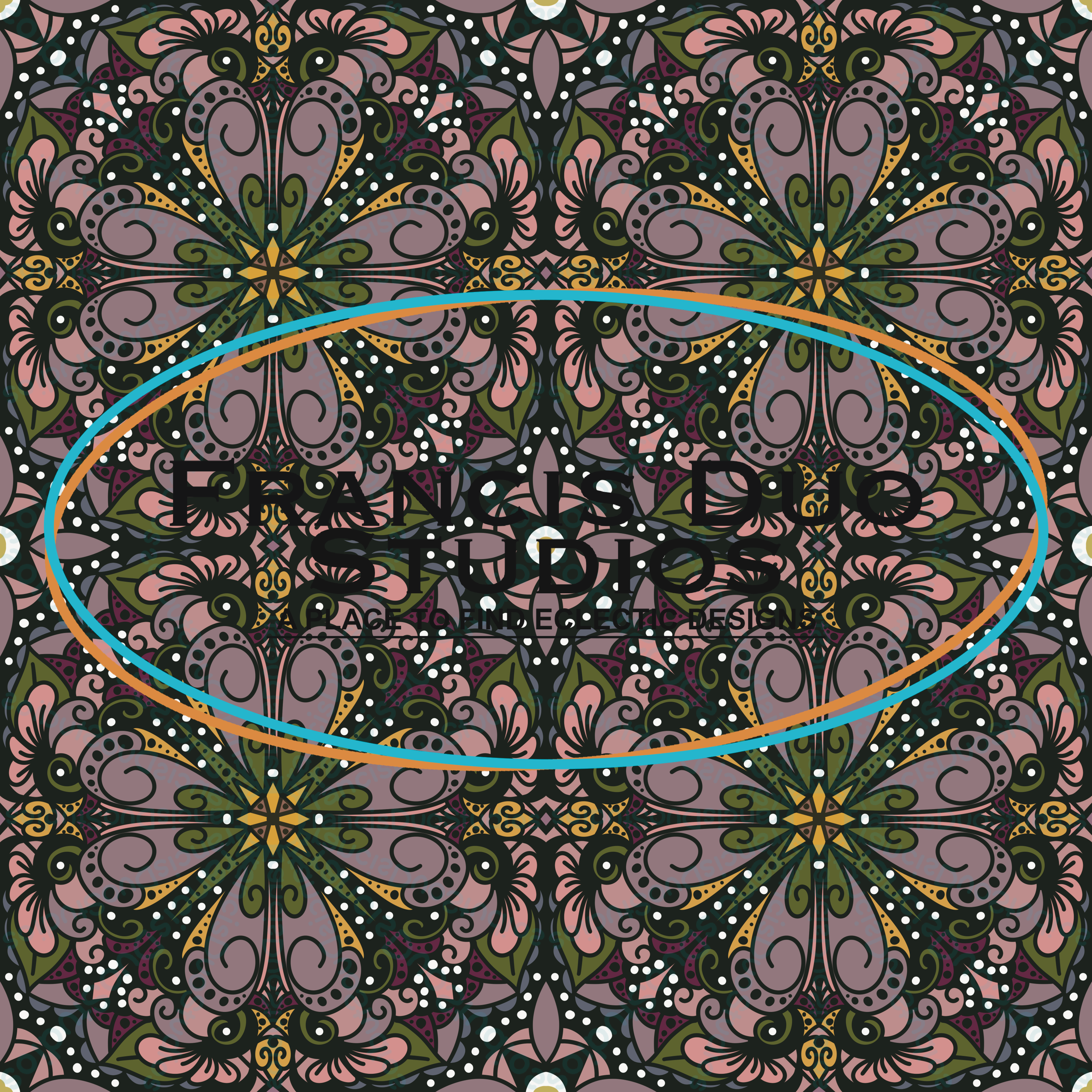 Pink Purple Tones Floral Watching Eyes|PNG|Instant Download|Repeat Pattern|Seamless Design|Digital Clipart|Hand Drawn