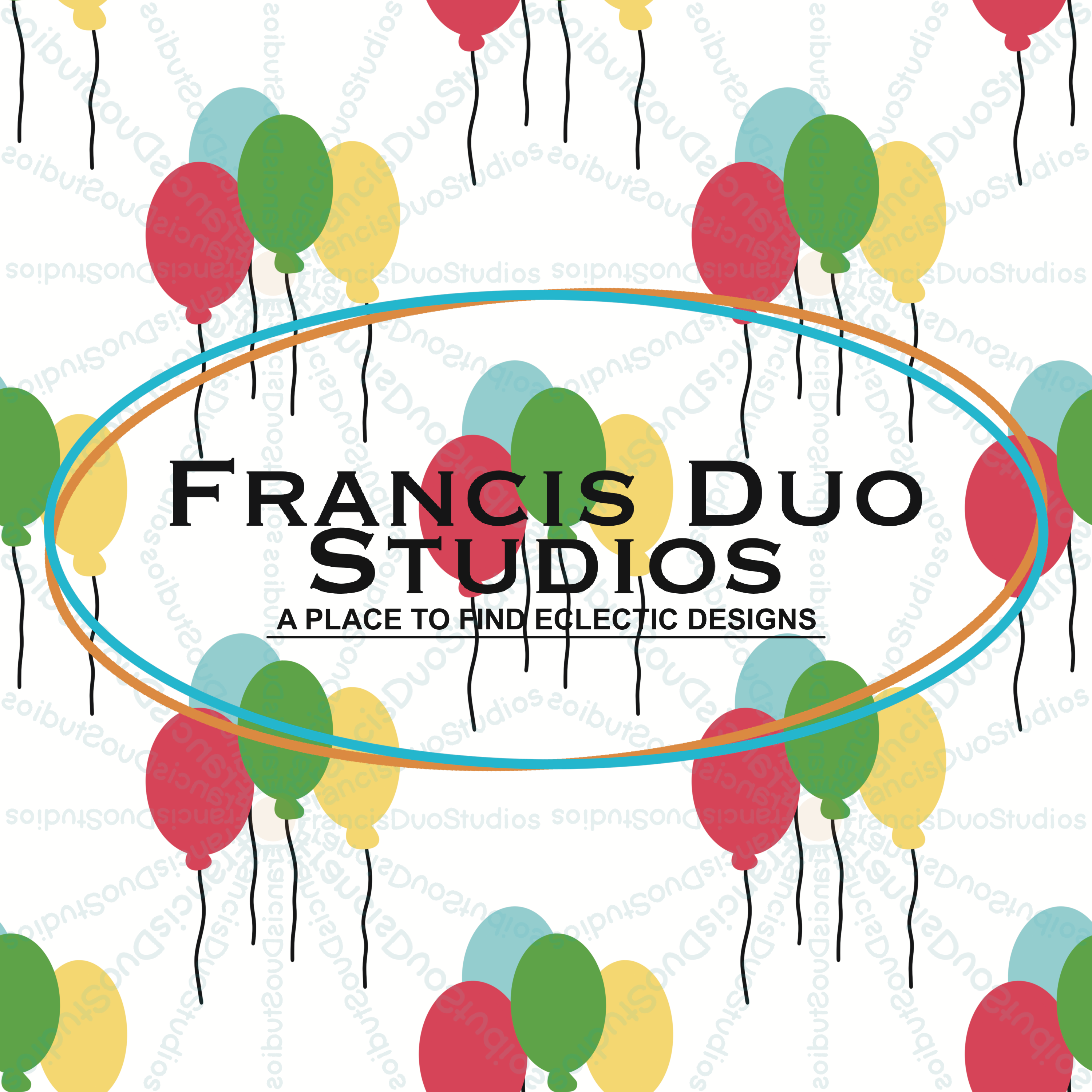 Red Blue Green Yellow Retro Birthday Balloons|PNG|Instant Download|Repeat Pattern|Seamless Design|Digital Clipart|Hand Drawn