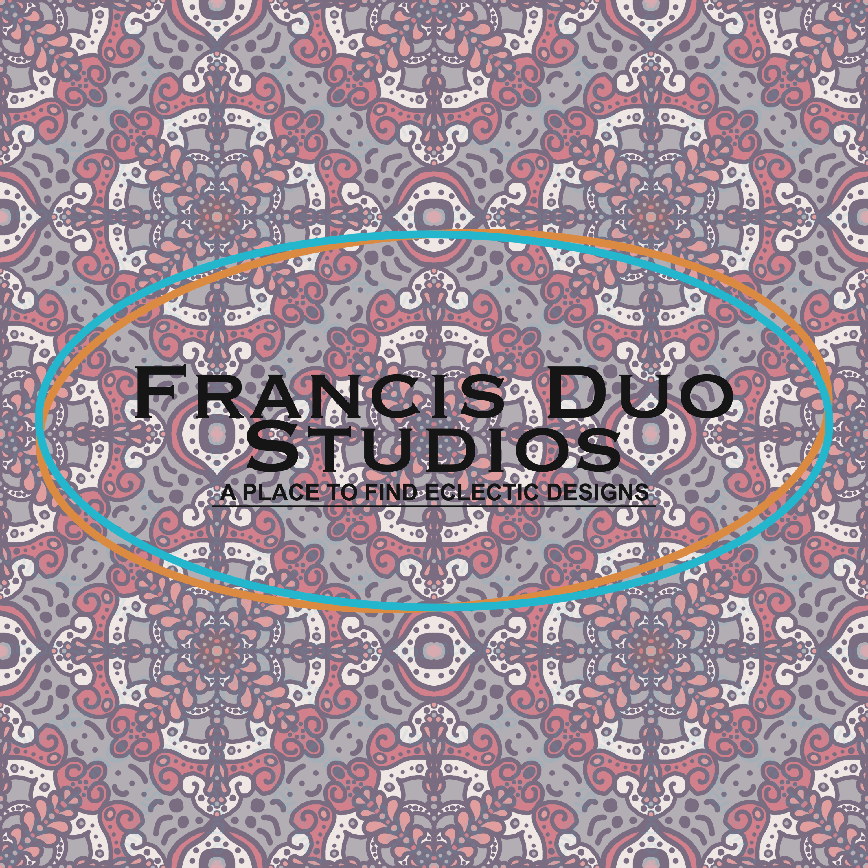 Pink Gray Mandala Floral|PNG|Instant Download|Repeat Pattern|Seamless Design|Digital Clipart|Hand Drawn