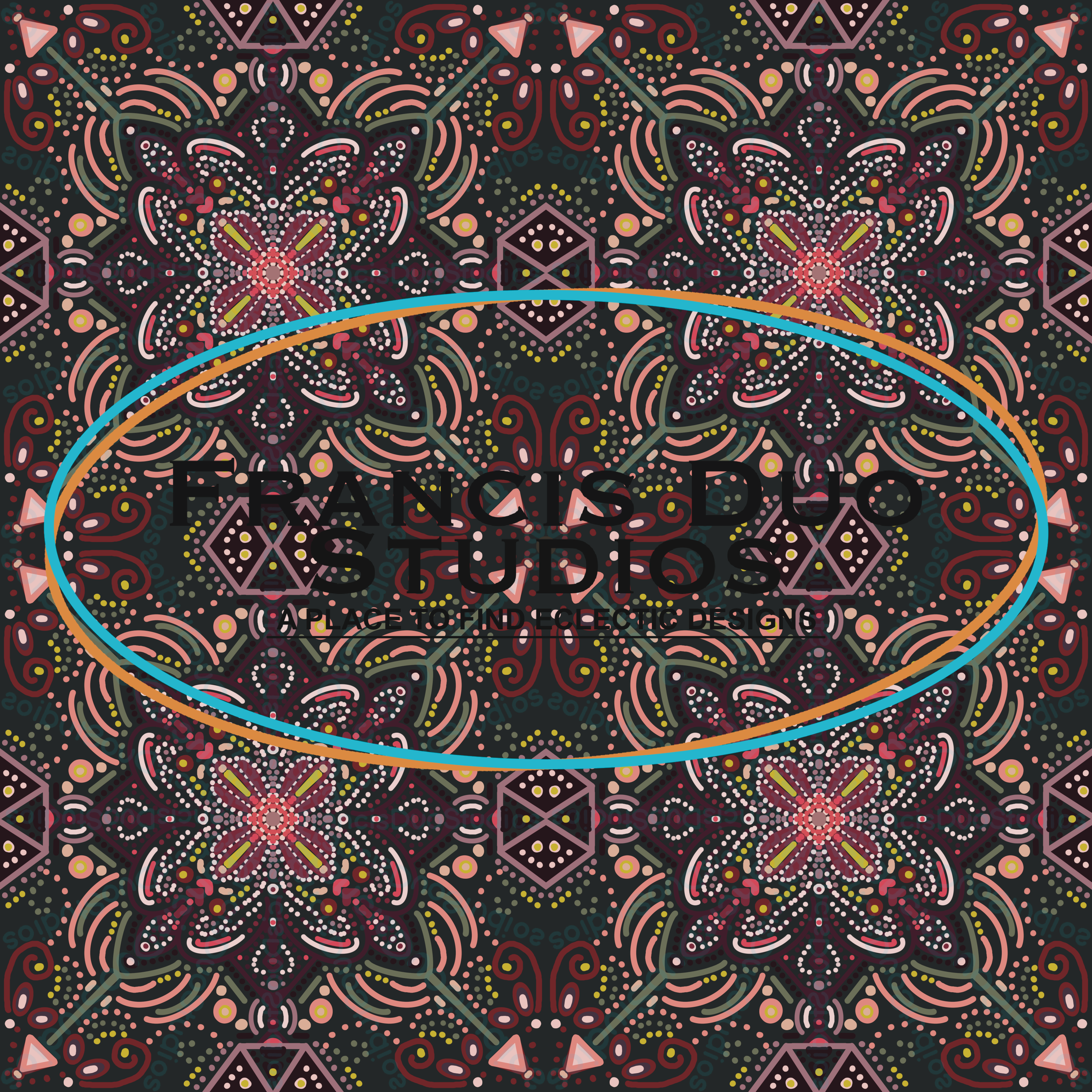 Colorful Dot Art Mandala|PNG|Instant Download|Repeat Pattern|Seamless Design|Digital Clipart|Hand Drawn