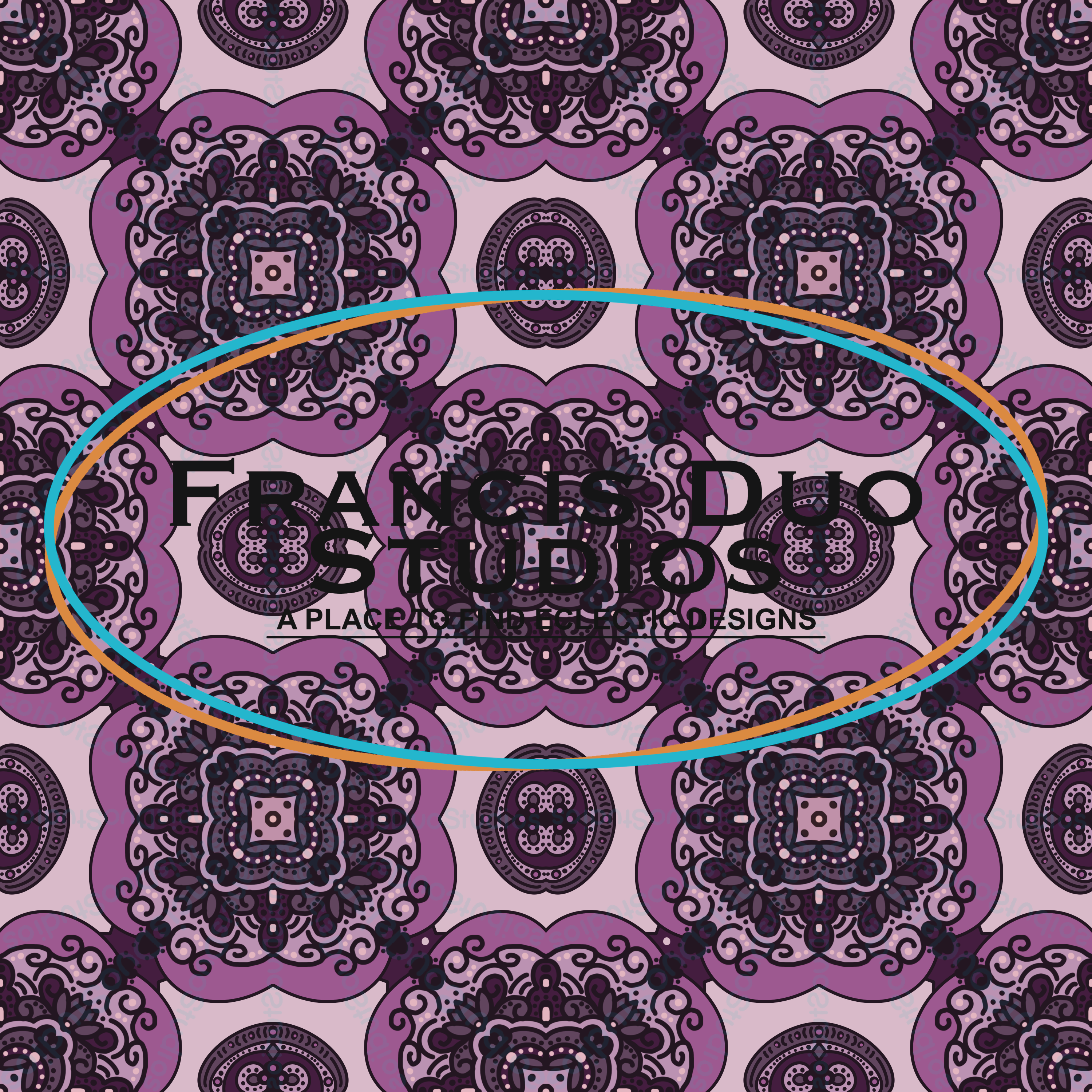 Purple Layered Flower Mandala|PNG|Instant Download|Repeat Pattern|Seamless Design|Digital Clipart|Hand Drawn