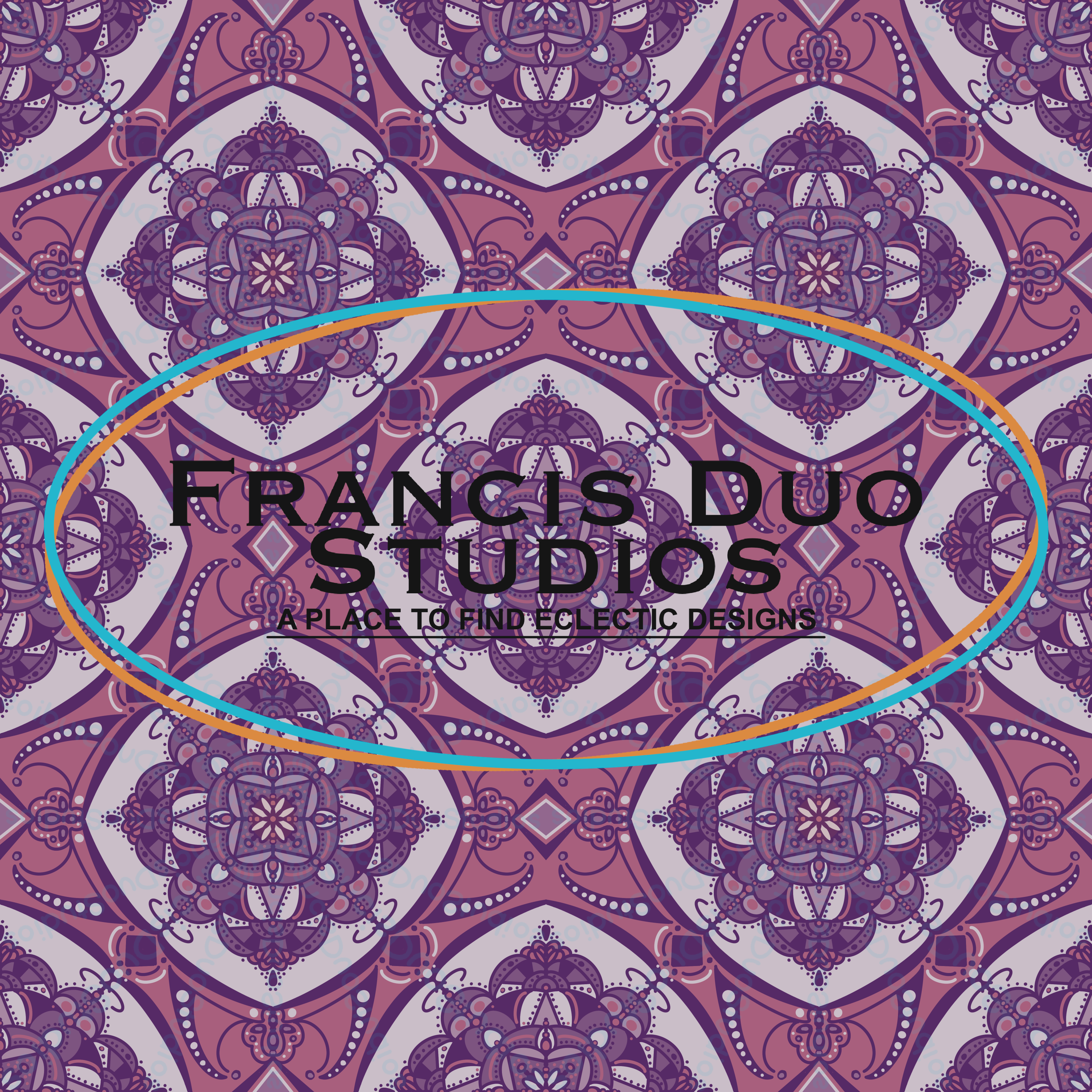 Purple Tones Mandala Flower|PNG|Instant Download|Repeat Pattern|Seamless Design|Digital Clipart|Hand Drawn