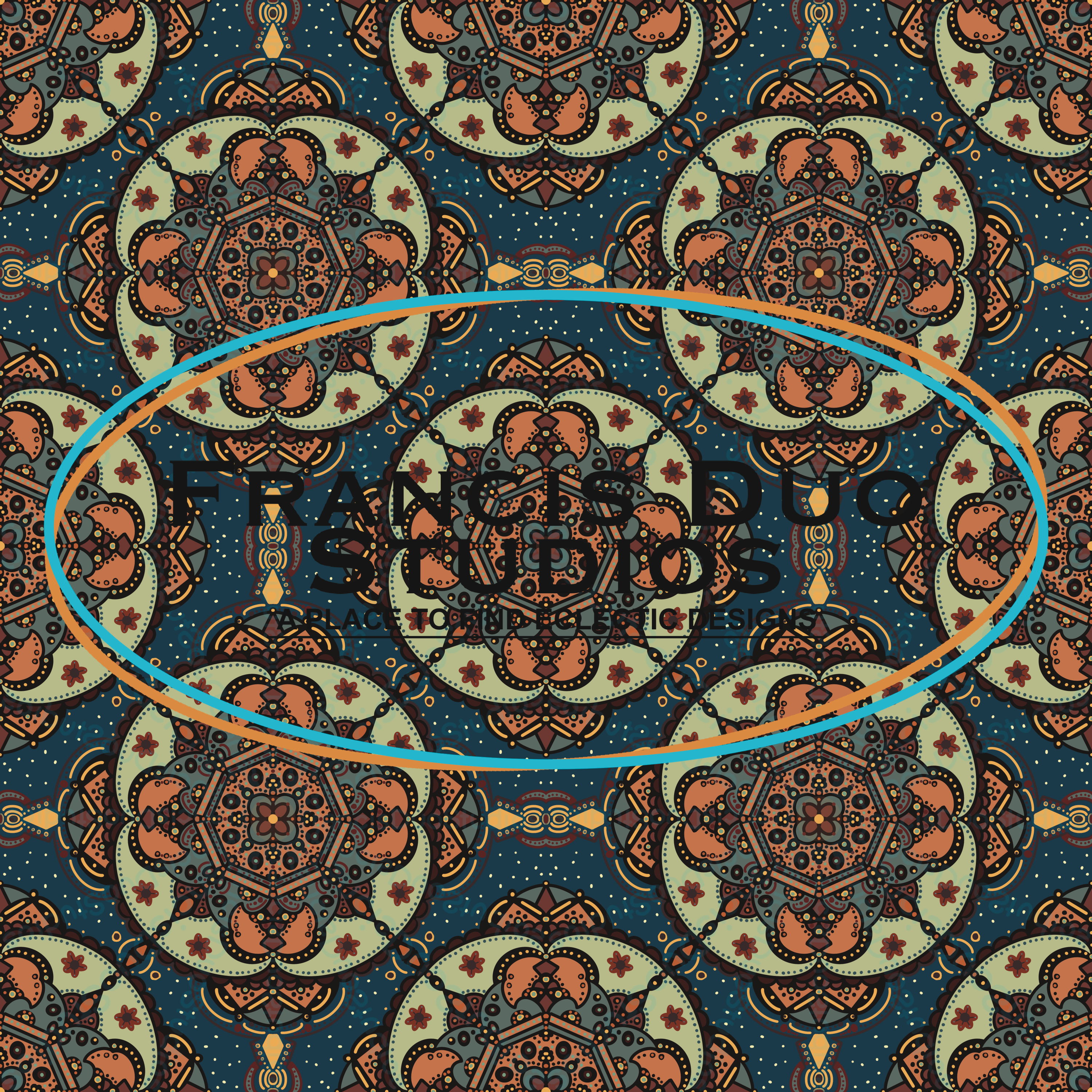 Moroccan Inspired Night Sky Mandala|PNG|Instant Download|Repeat Pattern|Seamless Design|Digital Clipart|Hand Drawn