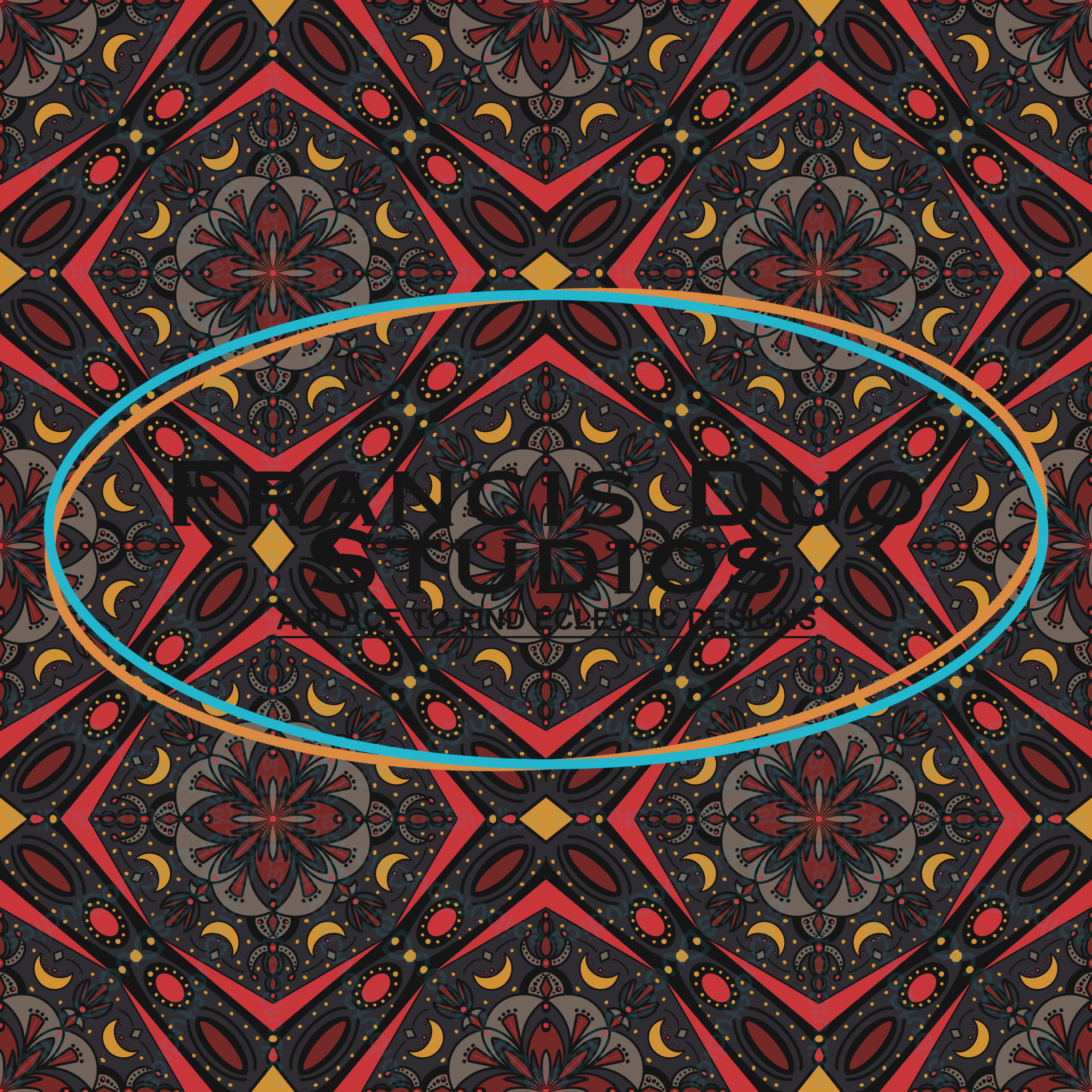 Blood Red Flowers Crescent Moon|PNG|Instant Download|Repeat Pattern|Seamless Design|Digital Clipart|Hand Drawn