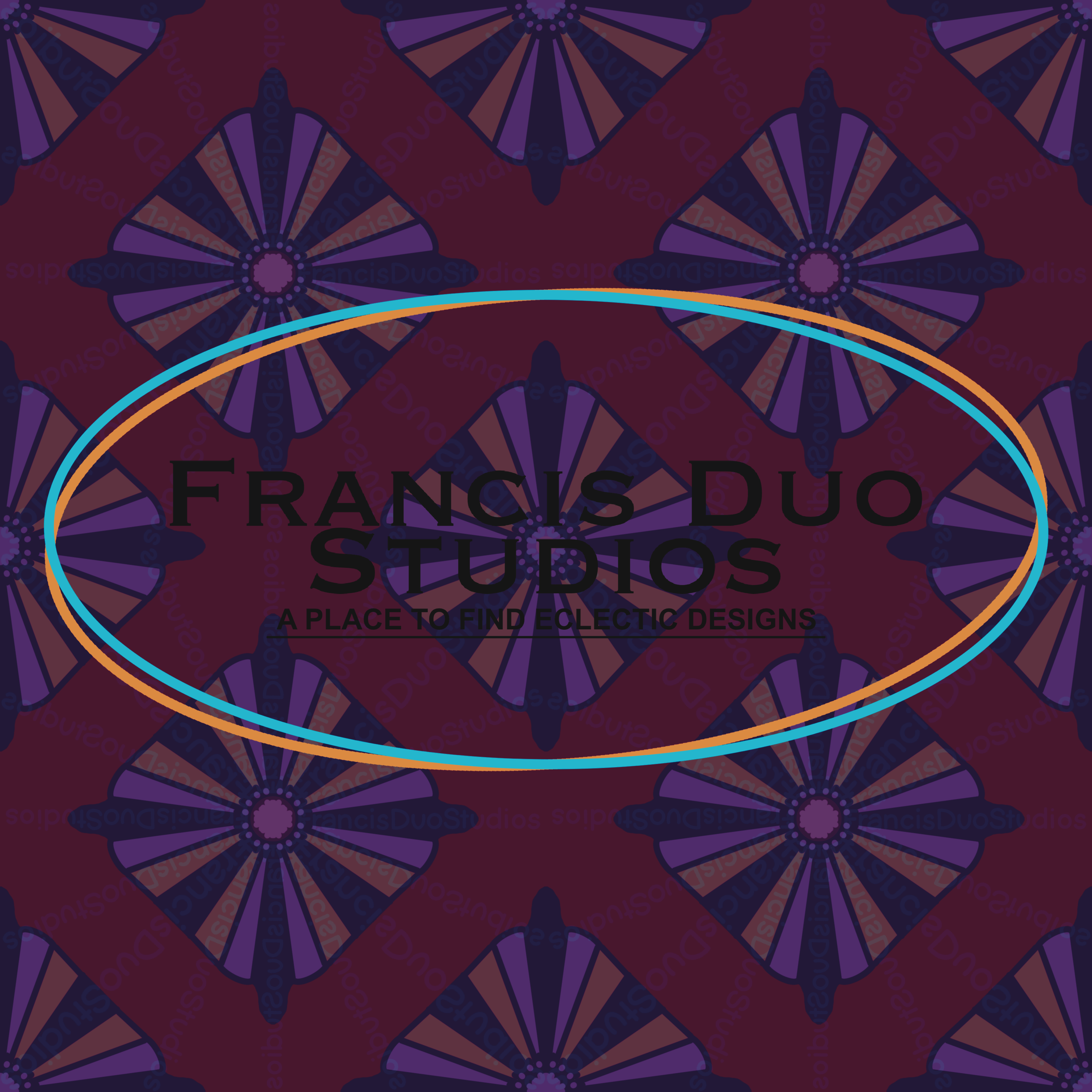 Purple Tones Retro Flowers|PNG|Instant Download|Repeat Pattern|Seamless Design|Digital Clipart|Hand Drawn