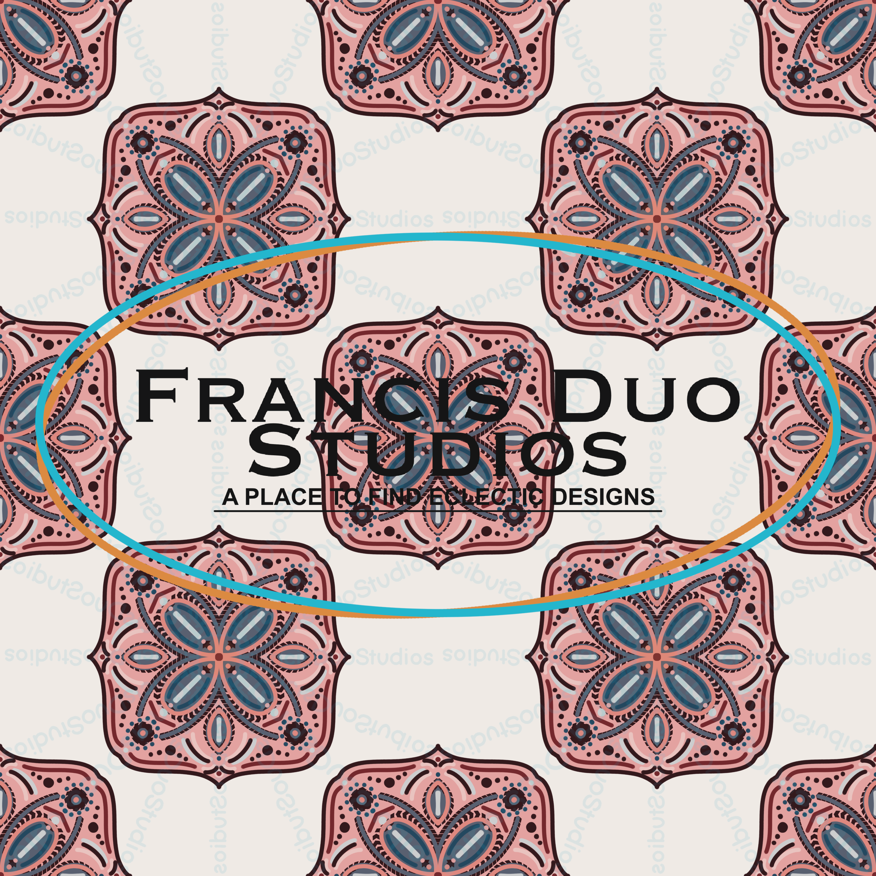 Pink Western Style Mandala|PNG|Instant Download|Repeat Pattern|Seamless Design|Digital Clipart|Hand Drawn